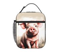 XTYGETY Naughty Pigs Baby 1 - Lonchera aislada con estampado para mujeres y hombres, reutilizable, para oficina, trabajo, viajes, lonchera