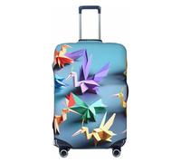 XTYGETY Origami - Funda protectora multicolor para maletas de 18 a 32 pulgadas, con estampado de grúas de papel, Black, S