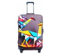 XTYGETY Origami - Funda protectora para maletas de 18 a 32 pulgadas, diseño de grúas de papel, multicolor, Black, M