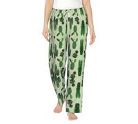 XTYGETY Pantalones de pijama de franela para mujer, con estampado de carne, pantalones de pijama con bolsillos, Negro, 4XL