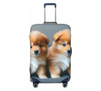 XTYGETY Pomeranians Puppies and Point 1 - Funda protectora para maletas de 18 a 32 pulgadas, esenciales de viaje, Black, M
