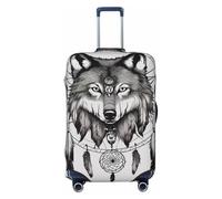 XTYGETY Wolves and Dream Catchers02 - Funda protectora para maletas de 18 a 32 pulgadas, Black, L
