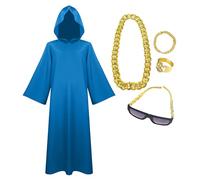 Xtyggoi Sombra Mago Money Gang Capa Túnica Disfraz de Halloween Capa con Capucha Adulto Cosplay Trajes para Hombres Mujeres