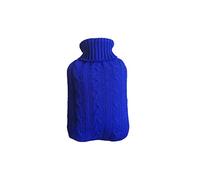 XTYPE Botella de agua caliente de 2000 ml de color sólido PVC silicona termo cubierta de punto suave extraíble y lavable suministros de calentador de manos de invierno (color: azul)