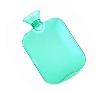 XTYPE Botella de agua caliente de goma gruesa y transparente de alta densidad llena de agua a prueba de explosiones (color: verde)