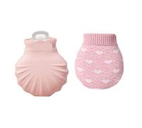 XTYPE Botella de agua caliente de silicona con carcasa para estudiantes calentador de manos simple bolsa de agua caliente mini palacio cálido a prueba de explosiones (color: morado)