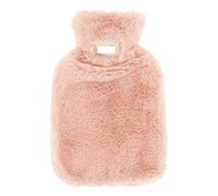 XTYPE Calentador de manos de piel sintética de felpa para invierno botellas de agua caliente de goma pura acogedora cubierta gris espalda cuello cintura cama cálida (color: rosa 800 ml)