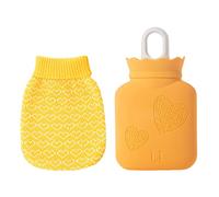 XTYPE Mini bolsa de botella de agua caliente con cubierta de punto suave portátil con bolsillo calefactor botella de agua caliente para mantener el cuerpo de la mano y el pie (color: Nero)