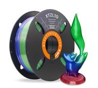 XTZL3D PL Tri-color, 3 en 1 coextruido, filamento de impresión 3D de seda de alta velocidad Filamento tricromático, diámetro 1.75mm Precisión dimensional +/-0.02mm, 1kg - Rojo-Azul-Verde