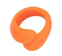 Xuancai Anillos acrílicos coloridos de doble gota, hechos a mano, accesorios de declaración para mujeres, accesorios de fiesta, accesorio de dedo cómodo de llevar, talla única, como se describe, como