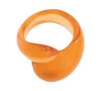 Xuancai Anillos acrílicos coloridos de doble gota, hechos a mano, accesorios de declaración para mujeres, accesorios de fiesta, accesorio de dedo cómodo de llevar, talla única, como se describe, como