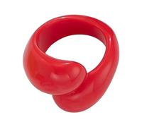 Xuancai Anillos acrílicos coloridos de doble gota, hechos a mano, accesorios de declaración para mujeres, accesorios de fiesta, accesorio de dedo cómodo de llevar, talla única, como se describe, como