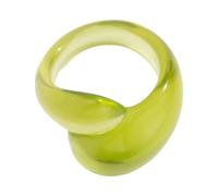 Xuancai Anillos acrílicos coloridos de doble gota, hechos a mano, accesorios de declaración para mujeres, accesorios de fiesta, accesorio de dedo cómodo de llevar, talla única, como se describe, como