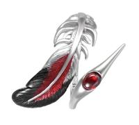 Xuancai Anillos ajustables de plumas abiertas, estilo vintage, unisex, accesorio de joyería para mujeres y hombres, regalos de tono plateado, diseños retro, joyería unisex apilable para el pulgar