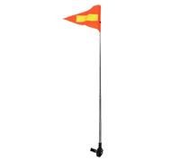 Xuancai Bandera telescópica de acero inoxidable con punta reflectante, altura ajustable para carritos de golf, bicicletas, sillas de ruedas y postes de bandera de acero inoxidable multiusos para