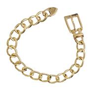 Xuancai Cadena de tobillo de metal para zapatos, estilo punk, decoración de eslabones cubanos, accesorios para pies, joyería elegante, botas de aleación para mujeres y niñas, talla única, como se