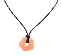 Xuancai Collar con colgante de flor acrílica, cadena de cera, gargantilla de moda, pieza de declaración para mujer, joyería de regalo, collar acrílico, talla única, como se describe, como se describe