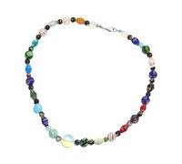Xuancai Collar de cristal de longitud corta hecho a mano con cuentas de cristal multicolor, cadena de clavícula, joyería elegante para uso diario, juego de collar de cristal, talla única, Acrílico, No