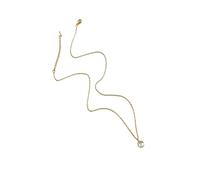 Xuancai Elegante collar con colgante de flor chapado en oro, collar de acero inoxidable resistente con detalles dorados para uso diario