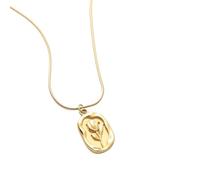 Xuancai Elegante collar con colgante de tulipanes con relieve intrincado ajustable, joyería de moda para mujer