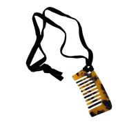 Xuancai Elegante collar con colgante en forma de peine, diseño de peine moderno, collar en cuerda negra, adorno de cuello largo para cualquier ocasión