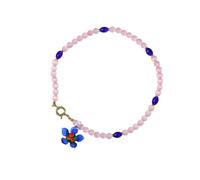 Xuancai Elegante collar de flores hecho a mano con cristal de piedra resistente con longitud ajustable para trajes de mujer de moda