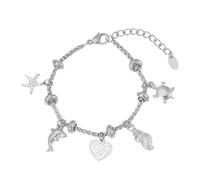 Xuancai Elegante dije solar para mujer, elegante, ligero, de acero inoxidable, cadena de mano, ajustable, accesorios de la serie Sun Moon, Silver, como se describe, como se describe