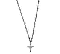 Xuancai Gargantilla con colgante de estrella de punta FFour-Point, collar con colgante de aleación para mujeres y niñas, joyería Y2K, collar de cadena de estrella