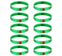 Xuancai Juego de 10 pulseras elásticas suaves para fanáticos de eventos deportivos 2026 que muestran el color del equipo internacional, ideales para colaboración de coleccionistas, pulseras de