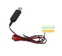 Xuancai LR03 - Cable eliminador de batería AAA, fuente de alimentación USB, reemplaza 2 pilas AAA de 1,5 V para linterna eléctrica de juguete