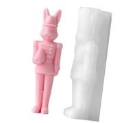 Xuancai Molde de silicona apto para niños, diseño de conejitos, cascanueces, manualidades educativas para hacer jabón, chocolate, suministros de manualidades