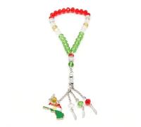 Xuancai Pulsera de rosario con bandera de mapa del Kurdistán, 33 cuentas, oración islámica, joyería de meditación, regalos religiosos para mujer, rosario