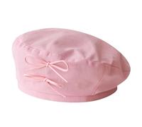 Xuancai Sombrero a prueba de sol para día caluroso, sombrero de pescador, camping, toma de fotos con lazo pequeño para novia, sombreros franceses de moda para mujer, con calcomanías de lazo, B, Berets