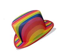Xuancai Sombrero colorido de ceremonia para fiesta de cosplay, todos los accesorios a juego, magos, artistas de escenario, fedoras para eventos formales, sombrero arcoíris