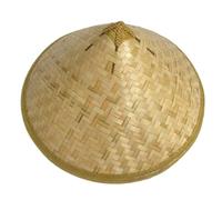 Xuancai Sombrero oriental para mujeres y hombres, sombrero cónico con protección solar, transpirable, de ala ancha, tejido de bambú, gorra de cosplay cónico asiático único, Diámetro: 36 cm, Talla