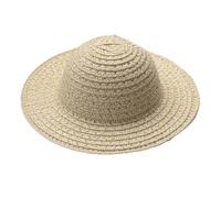 Xuancai Sombrero pequeño sin terminar para decoración hecha a mano, sombreros de papel de ratán ligero para bodas, fiestas de cumpleaños de niños, sombrero de costura suave