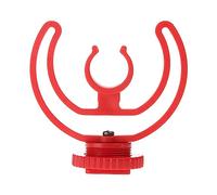 Xuancai Soporte de zapata para cámara con soporte Rycote Lyre para Rode VideoMicro VideoMic Me, soportes de montaje de choque para micrófono mini escopeta