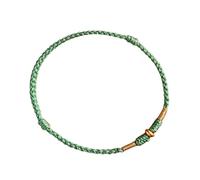 Xuancai Tobillera ajustable tejida a mano con cuerda roja para amantes, elegante, para mujeres y hombres, con cuentas doradas, joyería de moda