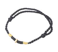 Xuancai Tobillera ajustable tejida a mano con cuerda roja para amantes, elegante, para mujeres y hombres, con cuentas doradas, joyería de moda