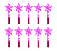 Xuancai Varitas mágicas intermitentes LED de mano, juguete colorido de palo, regalo de cumpleaños, juguete brillante, suministros de celebración, 10 unidades, varita de hadas de estrella