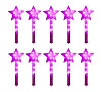 Xuancai Varitas mágicas intermitentes LED de mano, juguete colorido de palo, regalo de cumpleaños, juguete brillante, suministros de celebración, 10 unidades, varita de hadas de estrella