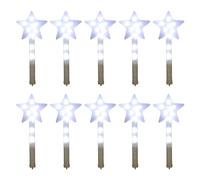 Xuancai Varitas mágicas intermitentes LED de mano, juguete colorido de palo, regalo de cumpleaños, juguete brillante, suministros de celebración, 10 unidades, varita de hadas de estrella