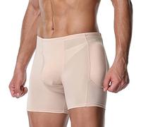XUANFXPJ Hombres Shaper Culo falso Levantador de culo, Boxeador Wasit Control de la abdomación Shapewear Hapón Hip acolchado Cuerpo Shaper Butt Lift Shorts Ropa interior(Beige,XL)
