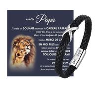 XUANPAI - Pulseras para hombre, regalo para hijos, papá, hombre, infinito, pulsera de piel para niños, hermano, regalo de cumpleaños para él, hijos, idea de San Valentín, novio o fete de los peres