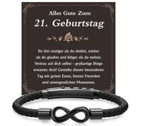XUANPAI Regalo para el día del padre para papá, pulsera de piel, símbolo del infinito con grabado «Bester Daddy Opa Männer Ich liebe Dich Geschenke für Mann Ehemann zum Geburtstag Jahrestag, Kleine