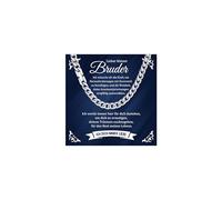 XUANPAI Sohn Geschenke Halskette Herren Silber - An mein Sohn Kette Kubanische Edelstahl Ketten Hip Hop Halskette für Männer Jungs Geburtstag Geschenk für Sohn 6mm 50cm, 50cm-6MM, Acero inoxidable, No