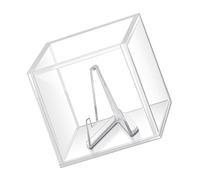 Xuanxi Caja de exhibición de anillos acrílicos, caja de almacenamiento para joyas y púas de guitarra con alta transparencia y diseños a prueba de polvo, vitrina para oficina en casa
