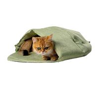Xuanxi Cama nido para gatos de interior con diseño en forma de hojas, saco de dormir de tela lavable para comodidad de mascotas, refugio lugar de descanso, cojines de cueva para gatos