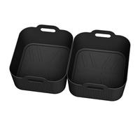 Xuanxi Cesta de cocina de aire de doble tamaño, bandeja de silicona de grado alimenticio, apta para modelos de 5 y 10 L, fácil instalación, extensión de goteo de aceite, accesorios contemporáneos para