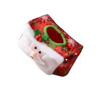 Xuanxi Funda para servilletas navideñas que ahorra espacio, cubierta no tejida texturizada para sala de estar de temporada y configuración de fiesta, soporte decorativo para pañuelos